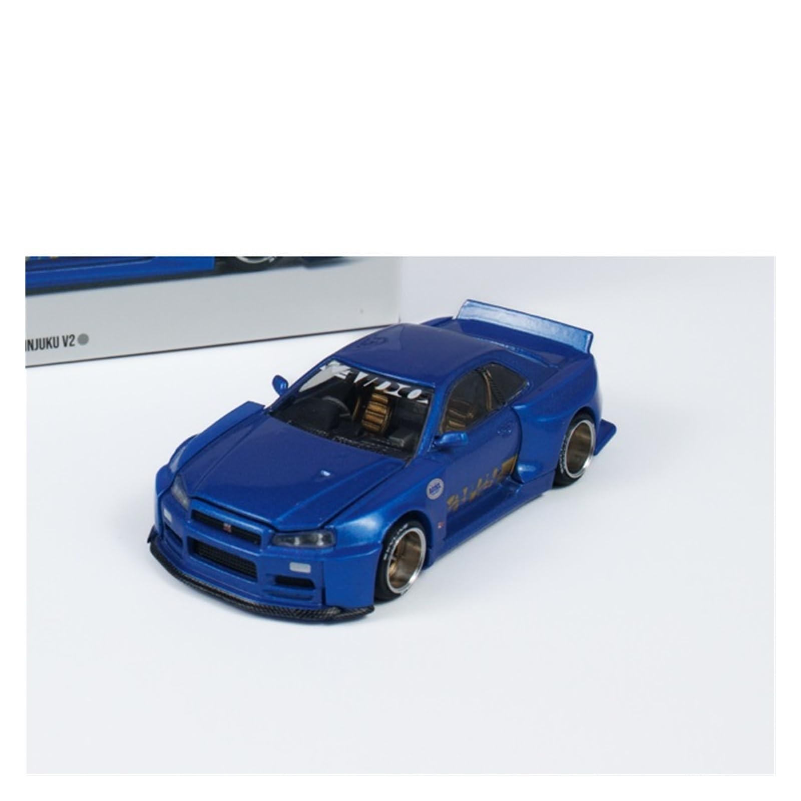 Metallo Scala Replica 1 64 Per Nissan Skyline GTR R34 Aero Modello Auto Sportiva Pressofusa In Lega Simulazione Decorazione In Miniatura Hobby Veicoli Giochi Set(Argento)