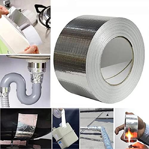 Cnyejqjc Aluminum Foil Tape, Adhesive Foil Tape Insulation Adhesive Metal Tape High Temperature Heavy Duty Repair Air Duct Tape For Ductwork #TOP4