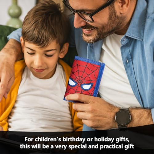 Kids Wallets for Boys Girls Teen,Cheap RFID Trifold wallet for 4-6-8-10-12-14Ages,Toddler/Youth Wallet for kids with Zipper Coin Pocket ,Novelty Wallet for kids Birthday/Christmas Gifts-ZZYJ-Red4