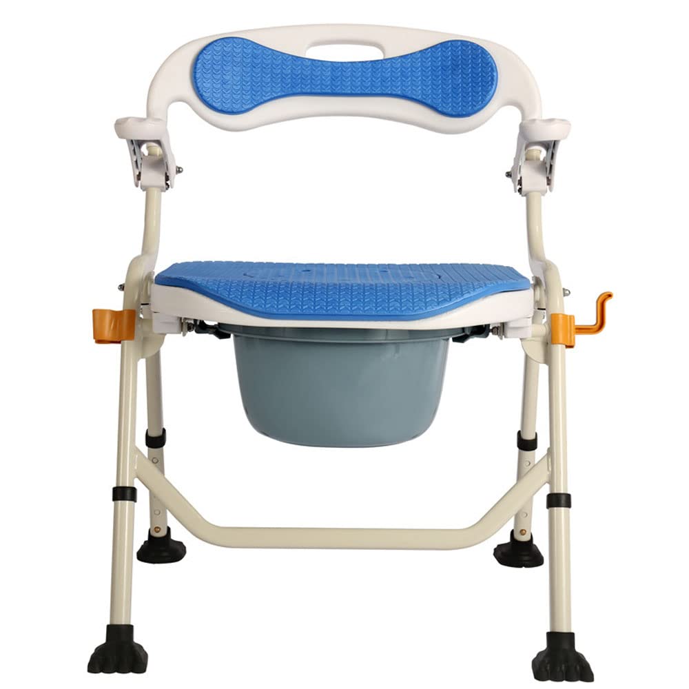Gthtuhfd 1 Old Man Squatting Toilet Toilet Household Toilet Foldable Portable Mobile Toilet Chair