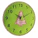 Produktbild TFA Dostmann Analoge Filz-Wanduhr, 60.3025.04, mit Alpenmotiv, Tannen-Motiv, Quarzuhr, grün