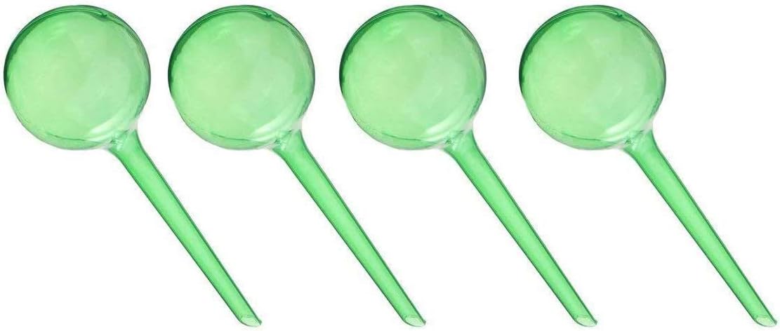 Fashionclubs Aqua Globes Small Plant Automatic Self Watering PVC Bulbs Ball,Pack of 4 (Green 2" Dia)