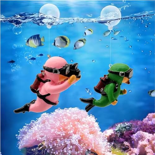 4 Piezas Decoración para Peceras de Buceo,Adorables Accesorios Flotantes para Acuarios, Decoración de Mini Pecera con Temática Submarina para Todo Tipo de Tanques de Peces y Paisajes Acuáticos - imagen 4