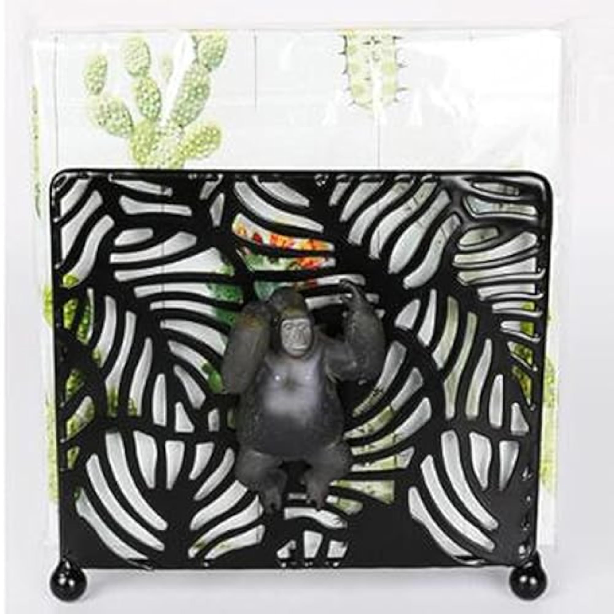 Black Storage Rack Organizer for Paper Napkin Holders