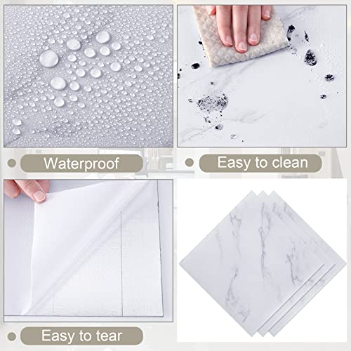100 Pcs Self Adhesive Peel And Stick Floor Tile 12 X 12 Inch Waterproof Vinyl Flooring Tile Floor Vinyl Sticker Tiles For Kitchen Bedroom Basement Bathroom (Marble Style) #TOP2
