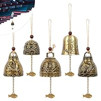 Feng Shui Chimes 5 Pcs Segen Glocke Campanula Windspiel Bless Wind Chime Fengshui Glocken Buddha Windspiele Phoenix Wind Chimes Metal für Hausgarten Hängen Glück Segen