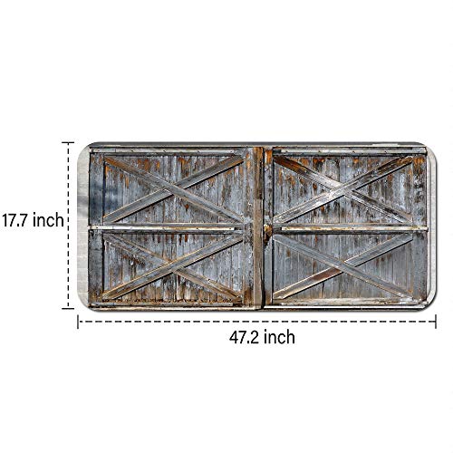 Lonsant Kitchen Mat Cushioned Anti-Fatigue Kitchen Rug,Western Country Style Farmhouse Style Rustic Wood Print Barn Door,Doormat Runner Carpet Standing Mat For Floor,Home,Office,Desk,Sink,Laundry #TOP1