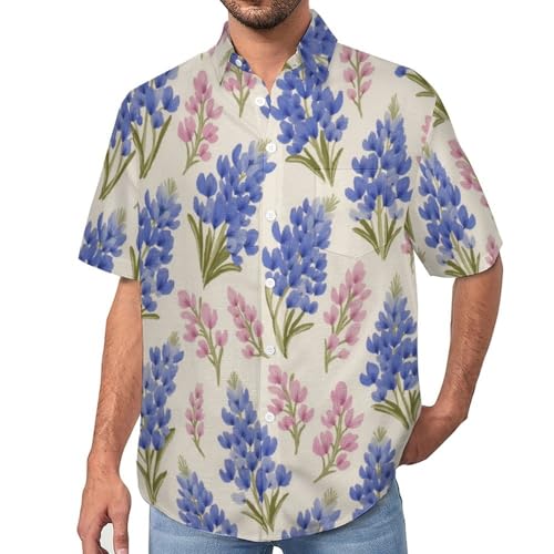 Chemise homme funky à manches courtes et imprimé floral 3D pour la plage cet été