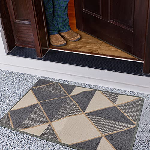 Lavezee Indoor Doormat Front Back Door Rug, 19.6"X31.5" Absorbent Non Slip Soft Floor Inside Mat For Entrance, Patio, Grey #TOP5