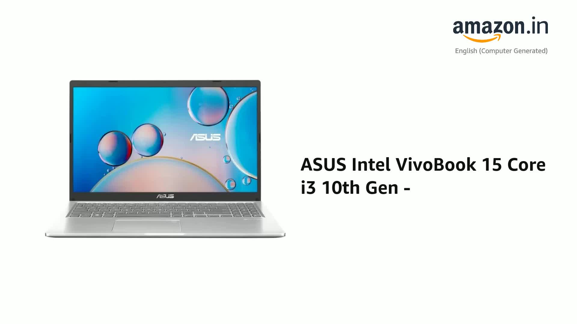 ASUS Intel VivoBook 15 Core i3 10th Gen - (8 GB/1 TB HDD/Windows