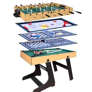TRUIHUA table multijeux 12 en 1 pliable, format 4 pieds