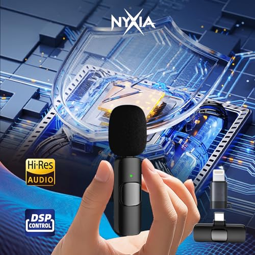 Miniatura 7 de Nyxia 2 Pack Microfono Inalambrico Micrófono Solapa Wireless Plug Play, Para Iphone Android Ipad Pc Reducción De Ruido Sonido Profesional Movil Streaming Youtube Tiktok Instagram Podcast