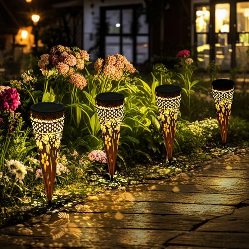 EASYBUY Solar Hummingbirds Garden Stakes Lights 2Pack Outdoor Decorative Lighting for Yard, Pathway, Patio Decor Lawn Ornament Gifts for Women Mom