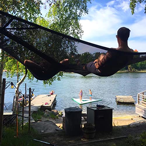 Osseph Triangle Hammock, 13 Ft Multi Person Hammock With 3 Tighteners, Camping Hammock 3 Point Design Capable Of Holding 400Lbs For Adults Travel Outdoor Camping（157In, Black） #TOP6