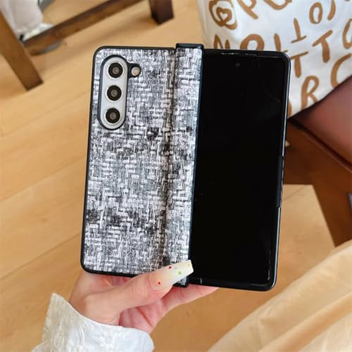 Samsung Galaxy Z Fold6用ケース レザーヒンジ 耐衝撃保護カバー(Samsung Galaxy Z Fold6用/グレー)