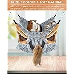 TINDTOP Small Animals Hammock, Sugar Glider Triple Bunk Bed Cage Warm Plush Hanging Hammock Bed Hideout for Hamster… - Image 5