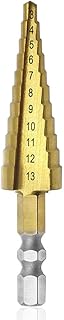 3-13mm 六角軸 ステップドリル チタンコーティング HSS鋼 ドリルビット 穴あけ加工 6.35mmシャンク(1/4インチ)