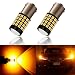 ANTLINE Newest 1156 LED Bulb Amber Yellow (2 Pack), 9-30V Super Bright 1600 Lumens 1141 1003 7506 BA15S 52-SMD LED Lamps with Projector for Replacement, Work as Turn Signal Blinker Side Marker Lights