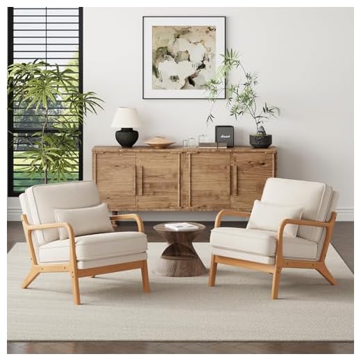 MALOL Mid-Century Accent Chair Set of 2