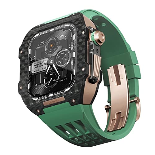 Bracelet en fibre de carbone luxe pour Apple Watch 45mm avec son kit de modification