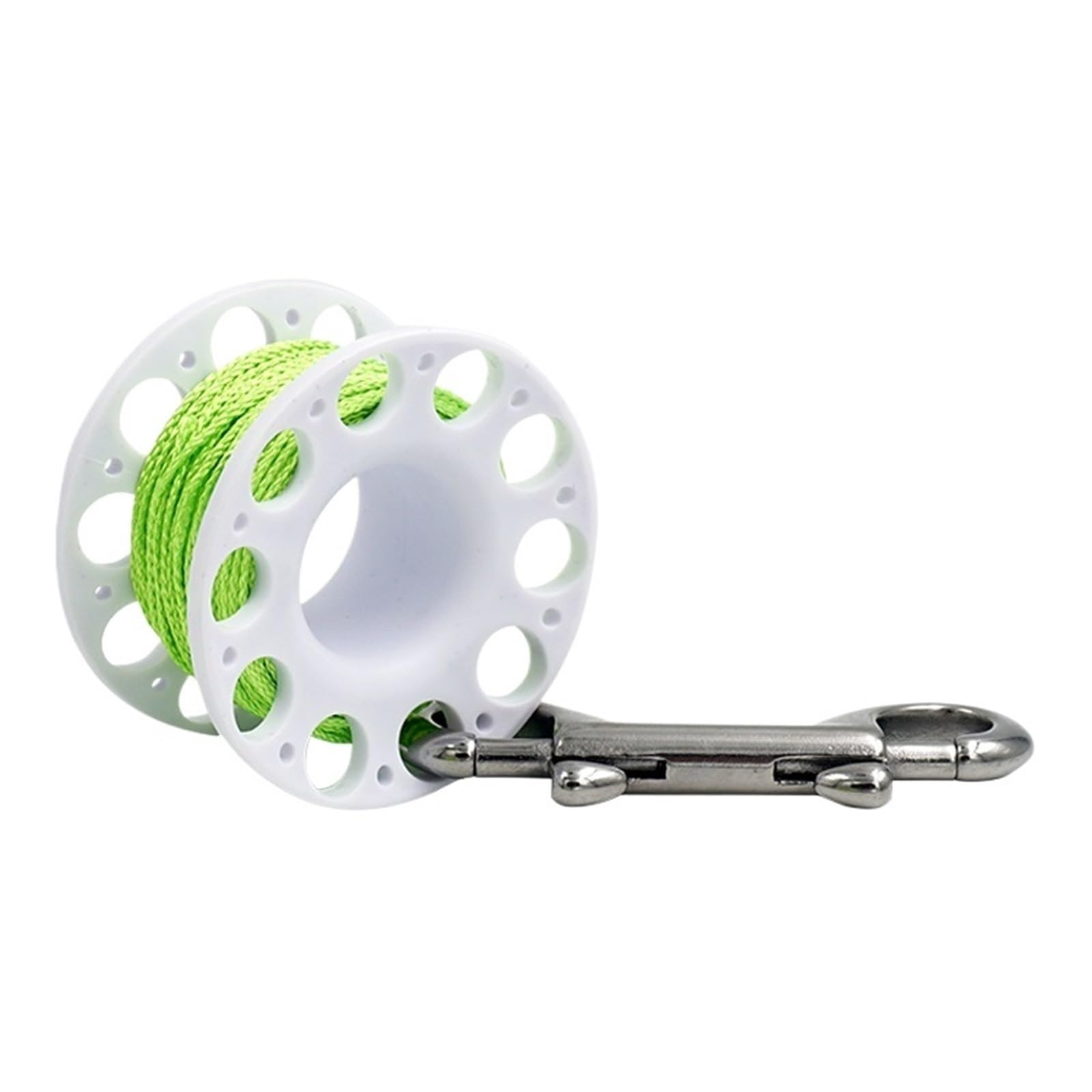 Diving Finger Spool, Finger Spool Reel Multicolor Bolt Snap Cave Wreck Drift Diving(White 15m)