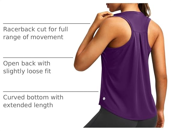 G Gradual Women's Workout Tops Racerback Athletic Tank Tops