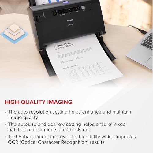 Image of Canon DR-C240 Office Document Scanner, Black
