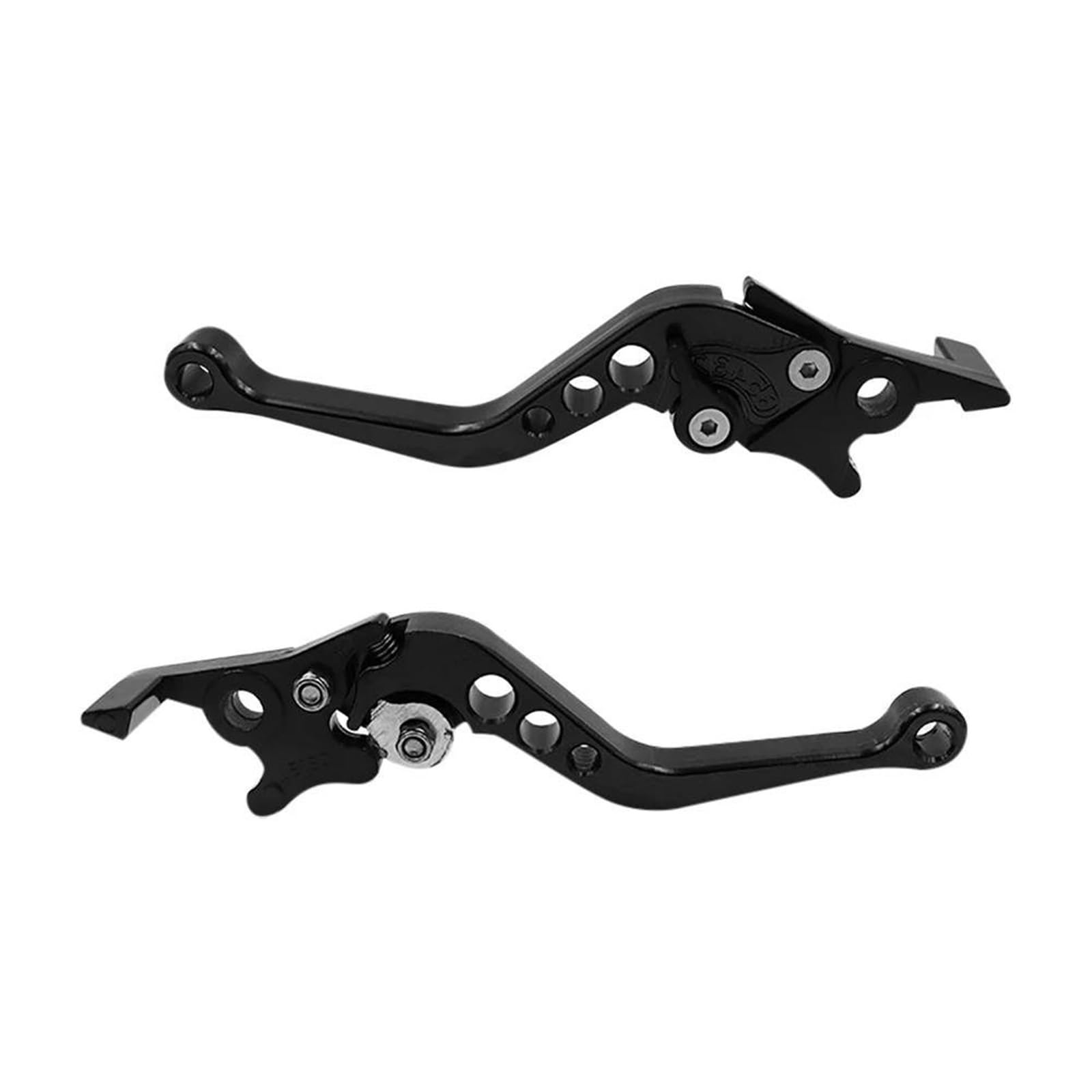 Etekgvyva Black Clutch Brake Lever Set Universal Motorcycle Brake Handle Adjustable Size Moto Motorbike Modification Clutch Drum Brake Lever Handle(Black)