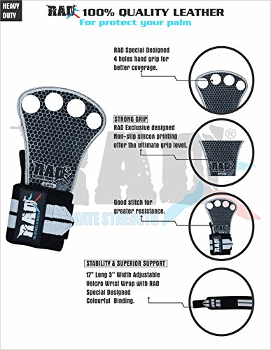 Rad Gymnastics Hand Grips, Leather Hand Grips For Crossfit Grips For Pull-Ups, Weight Lifting Hand Protection From Rips And Blisters #TOP1