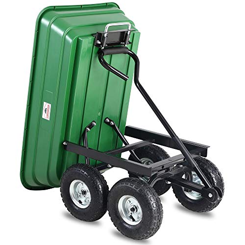 Deuba Garden Tipping Cart Dump Truck Wheelbarrow Trolley 300kg Tipper