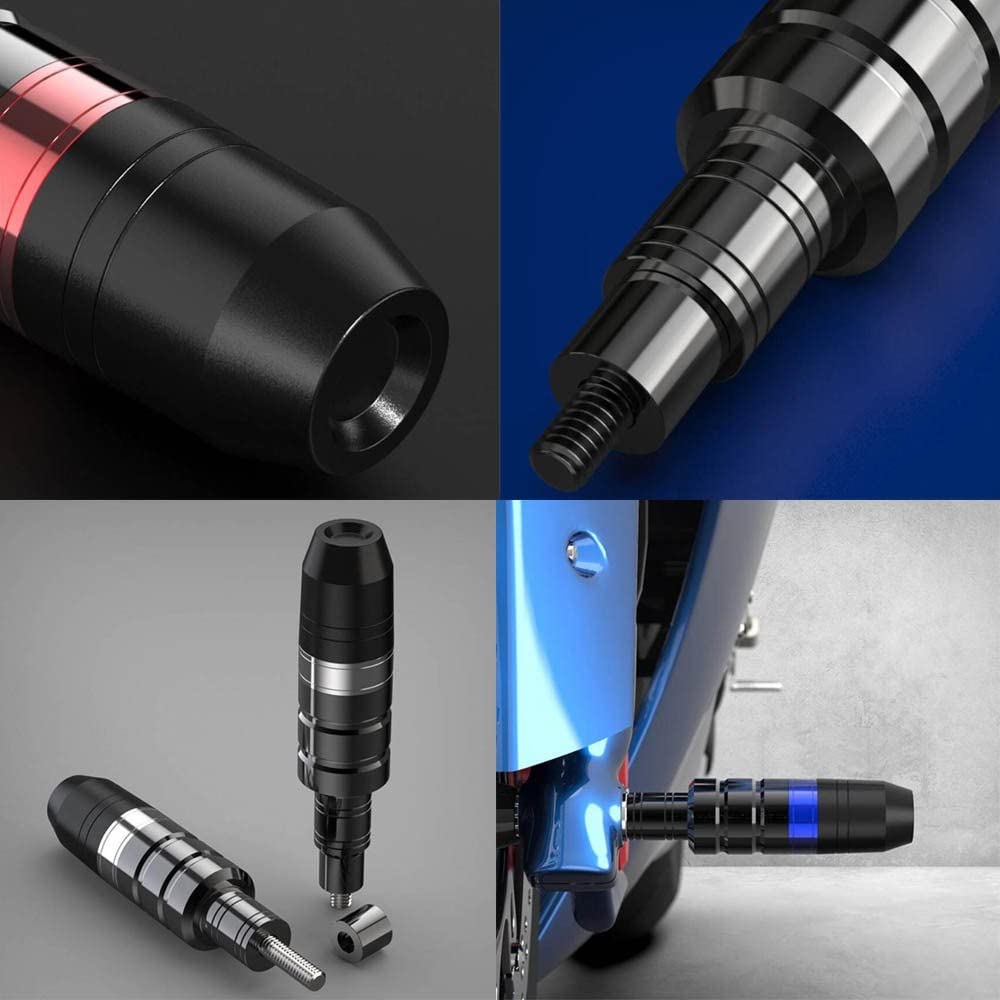 Topes Anticaida para Suzuki 8mm Universal Motocicleta Caída Protector Varilla Anti Choque Deslizamiento Protección del Motor Protección anticaída (Color : Púrpura)
