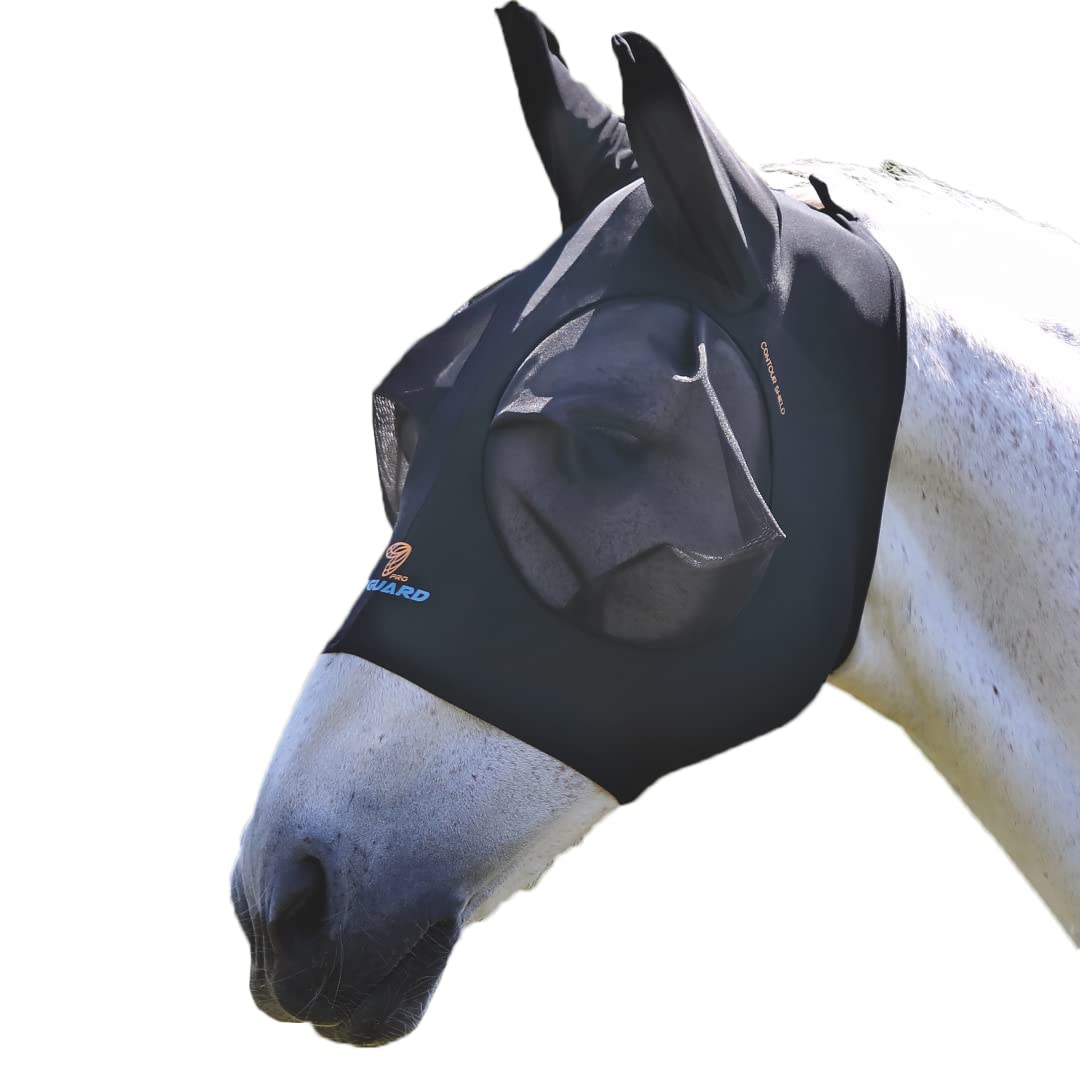 Shires Masque anti-mouches en maille fine avec oreilles et nez