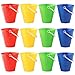 Price comparison product image Bramble - 12 Brightly Coloured Sand Pit & Beach Buckets - 4 Assorted Colours