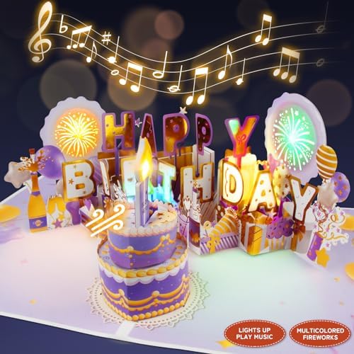 XTF2015 LED Music 3D Birthday Card Set