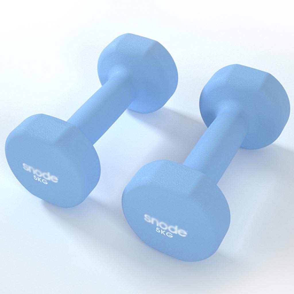 Small dumbbell Neoprene Dumbells, Home Exercise for Ladies Kids Arm Hand Weights Pilates Dumb Bells In 1kg/ 2kg/ 3kg/ 4kg/ 5kg Pair Fitness dumbbell (Size : 2x5kg)