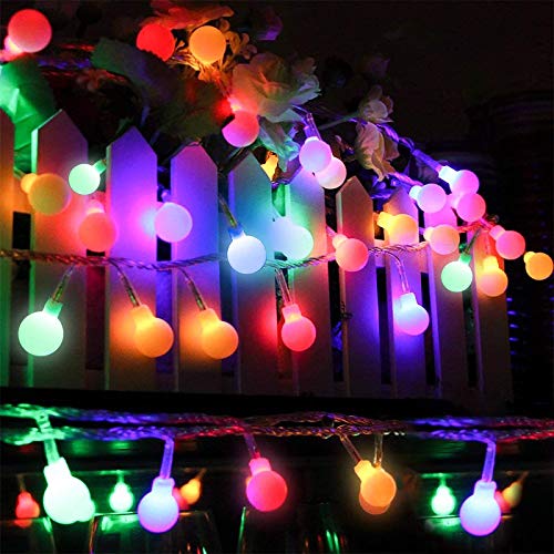 Fairy tale fairy lights 73.8Ft 150 LED ball light iluminación constante y 8 modos de iluminación decoración interior y exterior, jardín dormitorio navideño banquete de boda decoración navideña