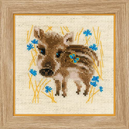 Image of RIOLIS 1756 Little Boar Counted Cross Stitch Kit 5.12 x 5.12 in
