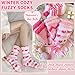 EBMORE Fuzzy Socks for Women, Fluffy Cozy Comfy Soft Cabin Plush Warm Winter Sleep Home Slipper Socks, Christmas Gifts, Valentines Day Gifts for Her, Women Who Have Everything, Stocking Stuffers