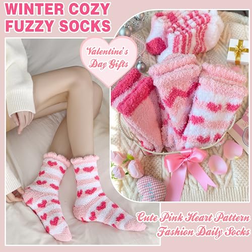 EBMORE Womens Fuzzy Socks Slipper Soft Cabin Plush Warm Fluffy Winter Sleep Cozy Adult Socks3