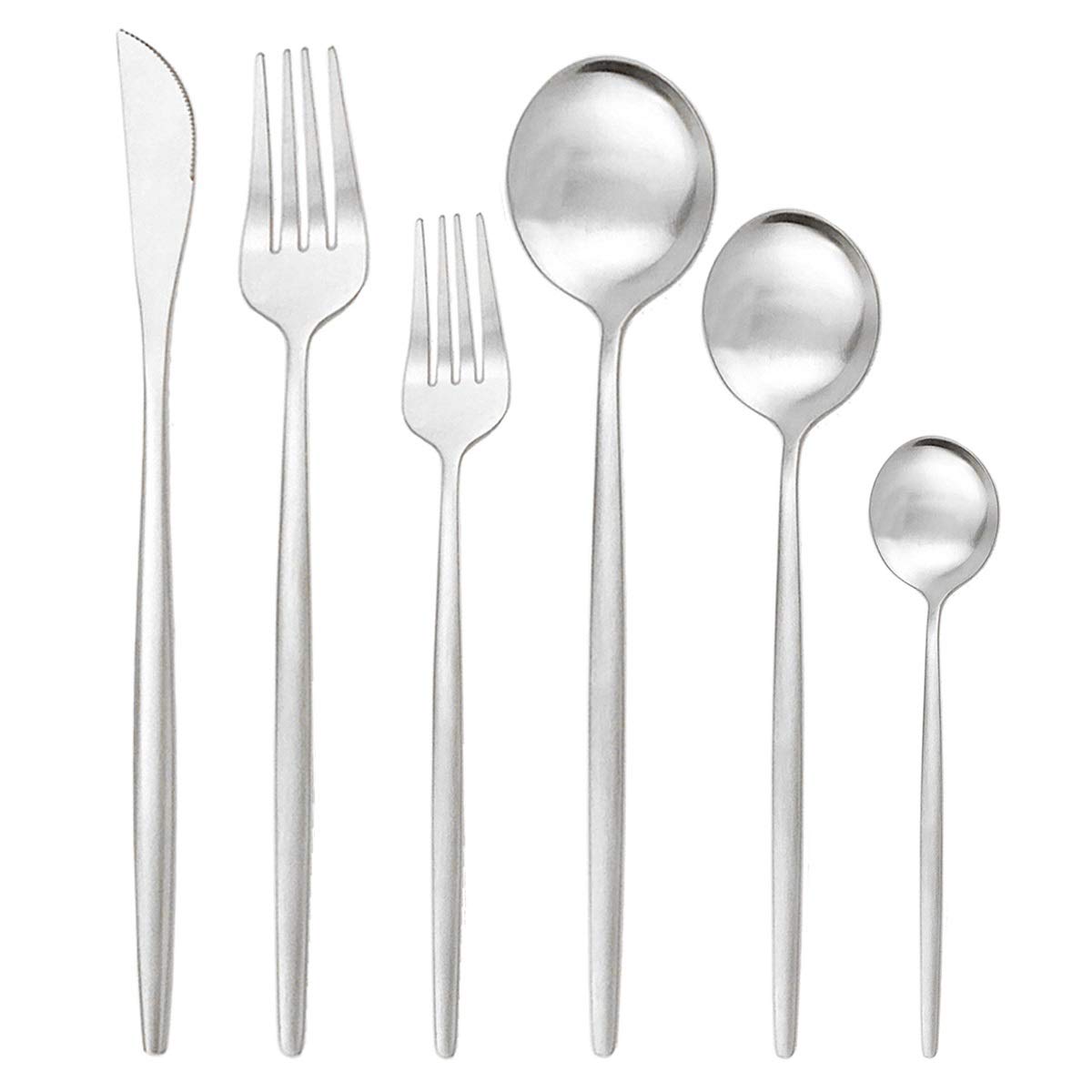Ménagère en acier inoxydable argenté de 36 pièces pour sublimer vos tables de fête