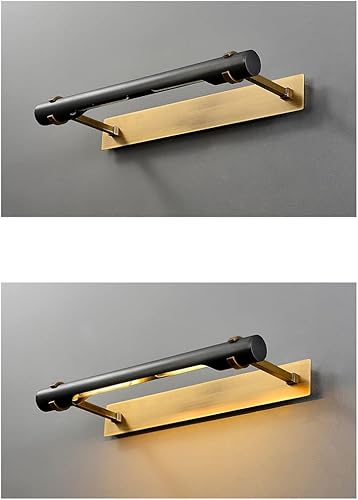 Miniatura 5 de Lámpara - Lámpara retro para tocador de baño, 2 luces, aplique de pared de latón negro y antiguo, accesorios de iluminación industriales para