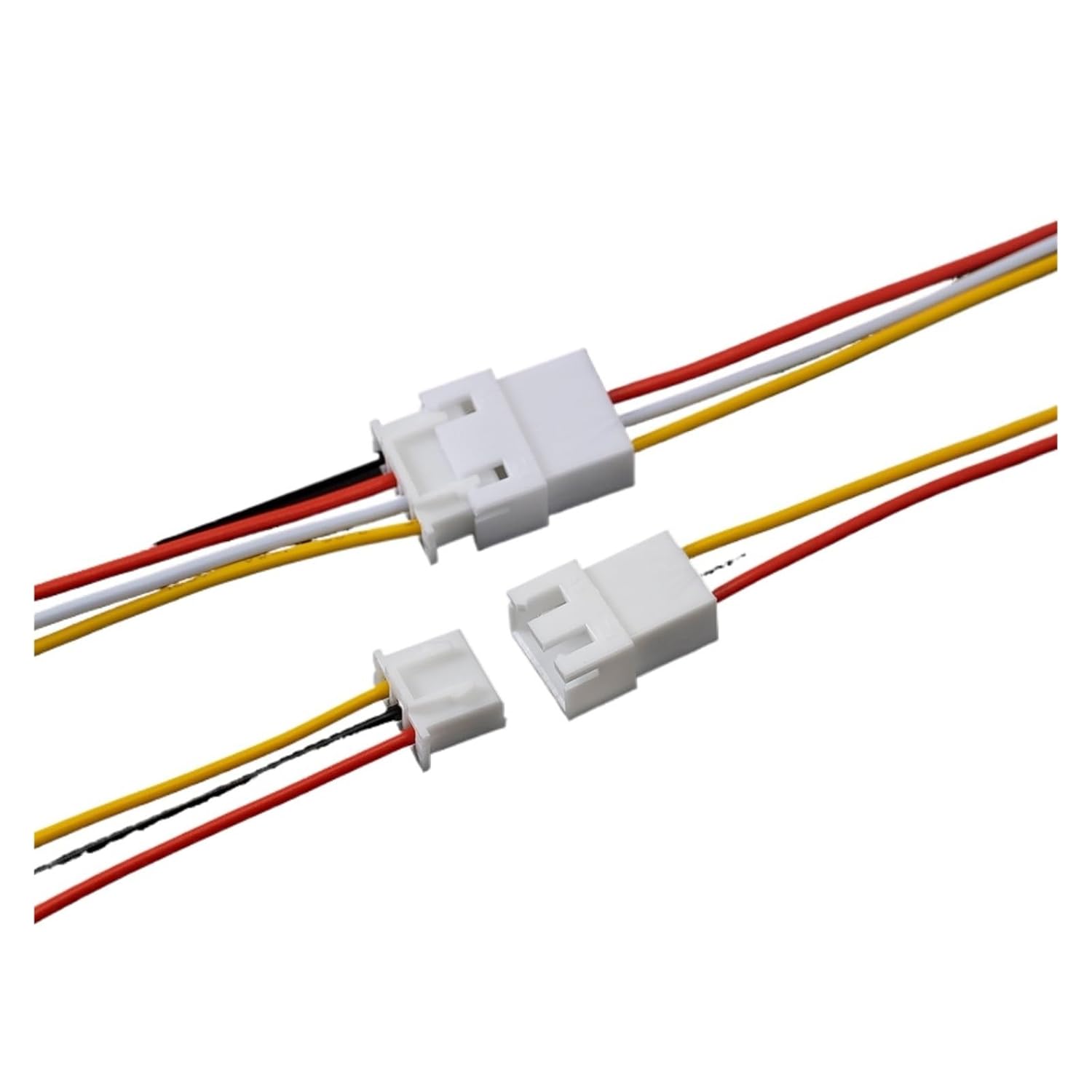 5Pair 26AWG Micro JST XH 2.54 2P 3P 4P 5P 6PIN Male Female Plug Connector with Wire Cables 200mm/100mm(5 Pairs 3P,100mm Length)