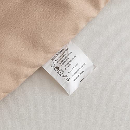 Rosgonia Taupe Brown Comforter Set Queen- 3Pcs (1 Comforter & 2 Pillowcases) Farmhouse Queen Comforter Set For Women And Girls- Reversible Soft Warm Lightweight Microfiber Comforter For All Season #TOP7