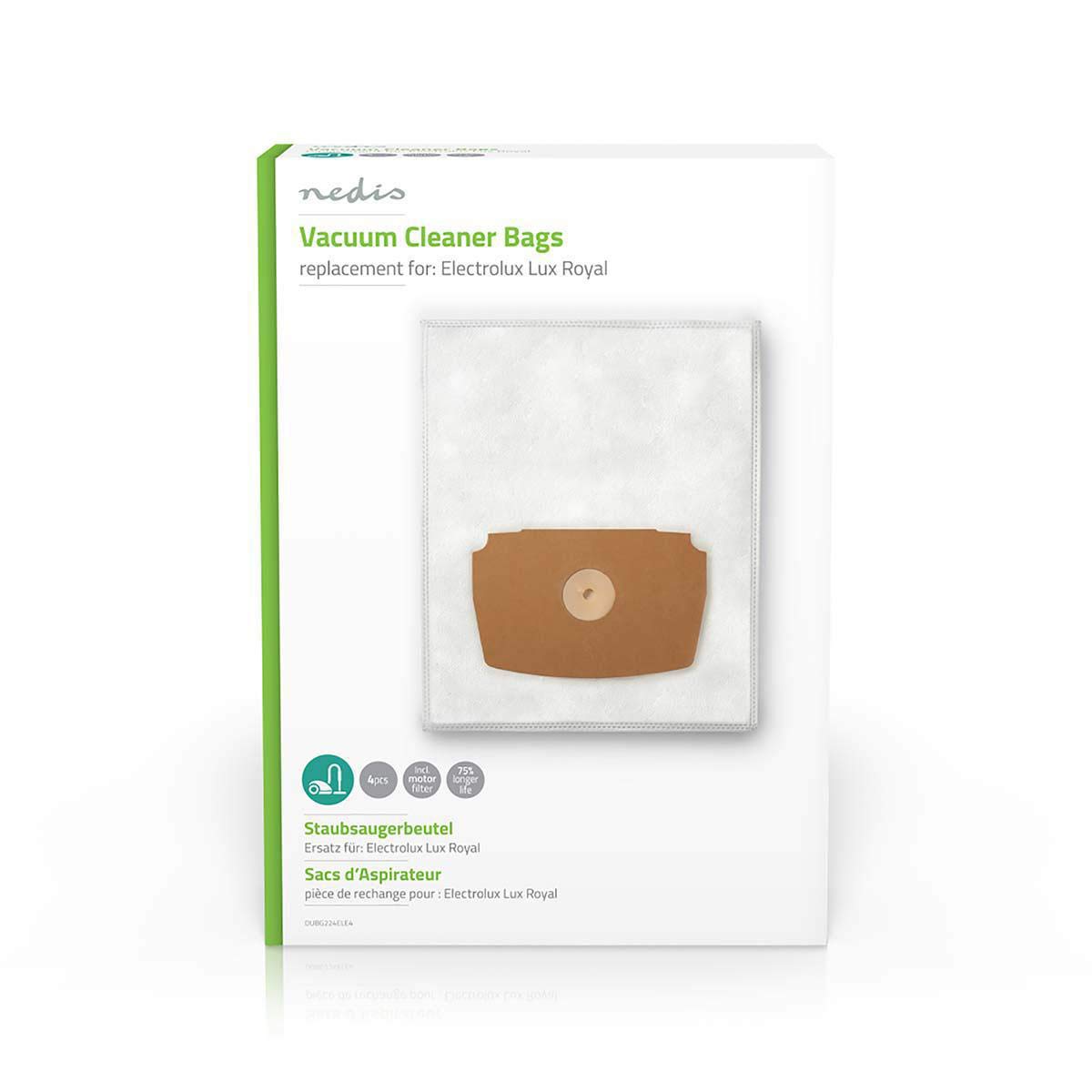 NEDIS Vacuum Cleaner Bag & Micro Filter Compatible with/for Electrolux Lux Royal, 4xBags & 1xFilter