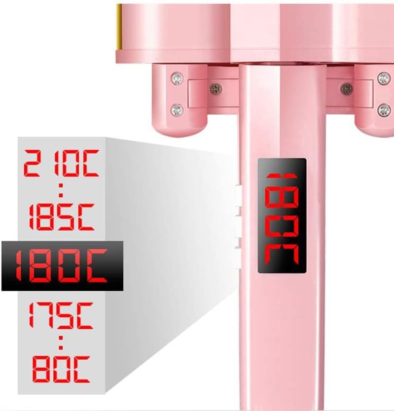 Hair Curler - hree Barrel Curling Iron Wand with Temperature Display Ceramic Tourmaline Triple Barrels