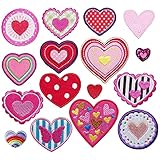 💚 FLEXIBEL – Die Herz Patches lassen sich aufbügeln oder auch aufnähen. Sie sind ideal geeignet für: T-Shirt, Hose, Pullover, Jeansjacke, Weste, Hemd, Basecap, Mütze, Schal, Schuhe, Rucksack, Vorhang, Tasche usw. Die Anwendungen sind vielseitig.