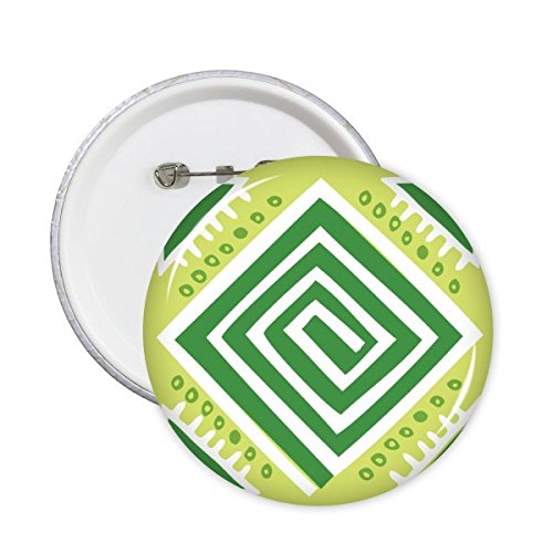 Totems Mexique carrés verts badges ronds pour personnaliser vos vestes et sacs au quotidien