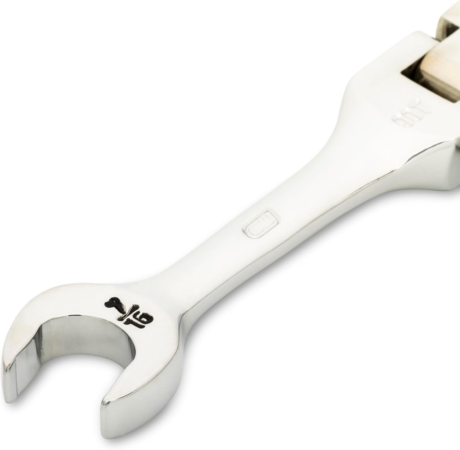 GEARWRENCH 7/16" 90-Tooth 12 Point Stubby Flex Combination Ratcheting Wrench | 86872