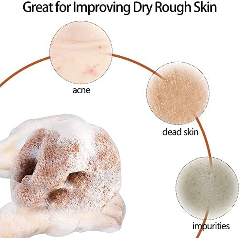 3 Pieces African Exfoliating Net Sponges with Hand Rope,African Bathing Back Body Exfoliating Scrubber,African Shower Cloth for Men & Women Clean Exfoliating