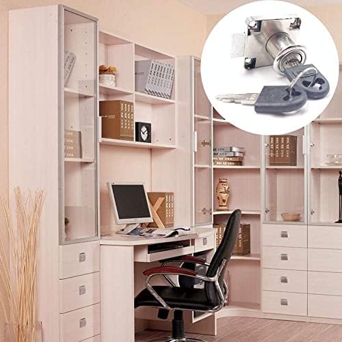 4 Sets Security Drawer Lock Furniture Lock Cylinder Zinc Alloy Cam Lock for Mailbox Drawer Cupboard Cabinet